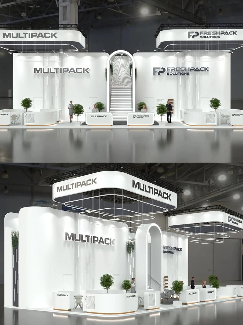 潔白的展覽會(huì)展臺設(shè)計(jì)策劃搭建效果圖欣賞